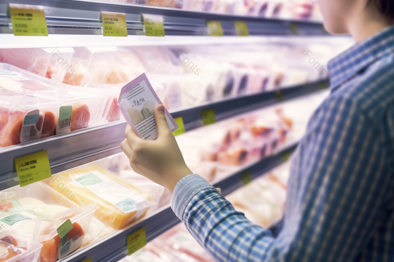 男子在超市核对商品信息手部特写,高清,摄影图,摄影图片,图片大全,摄影图免费下载